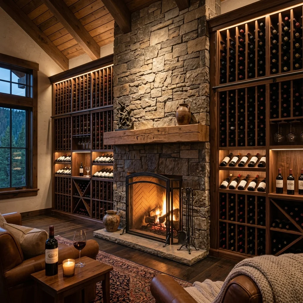 Fireplace Wine Racks